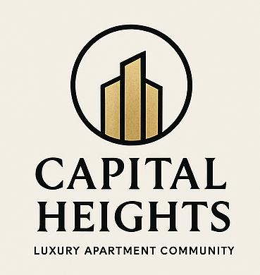 The image is a logo for a luxury apartment community named Capital Heights.
